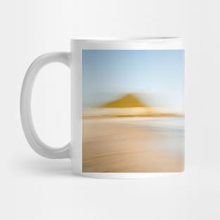 Mount Maunganui ocean beach with base of mount on left in motion blur abstract Mug